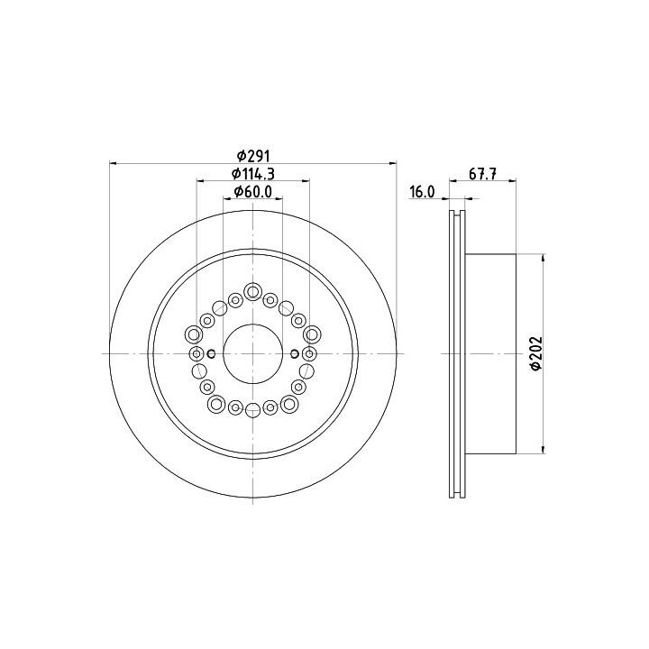 Stabdžių diskas MINTEX MDC1952