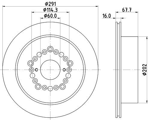 Stabdžių diskas MINTEX MDC1952