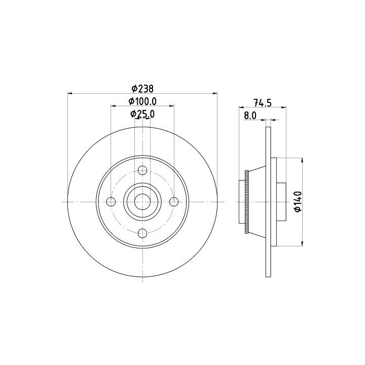 Stabdžių diskas MINTEX MDC1998