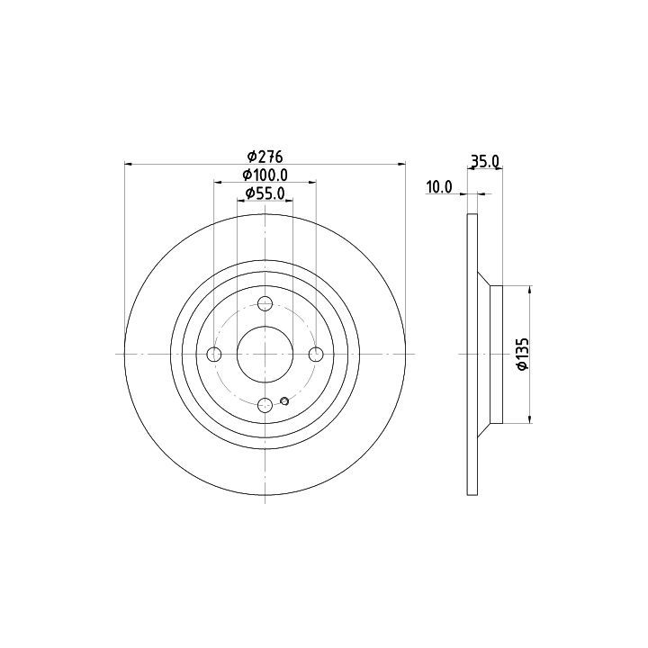 Stabdžių diskas MINTEX MDC2073