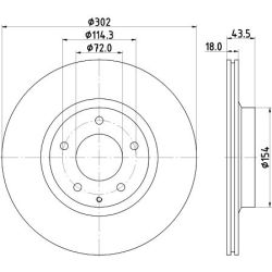 Stabdžių diskas MINTEX MDC2076