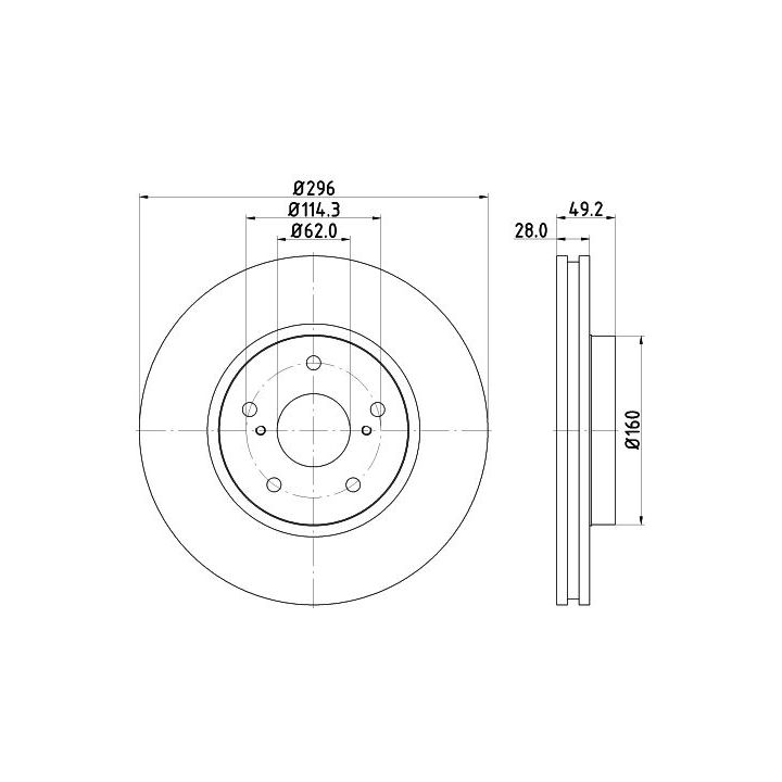 Stabdžių diskas MINTEX MDC2086