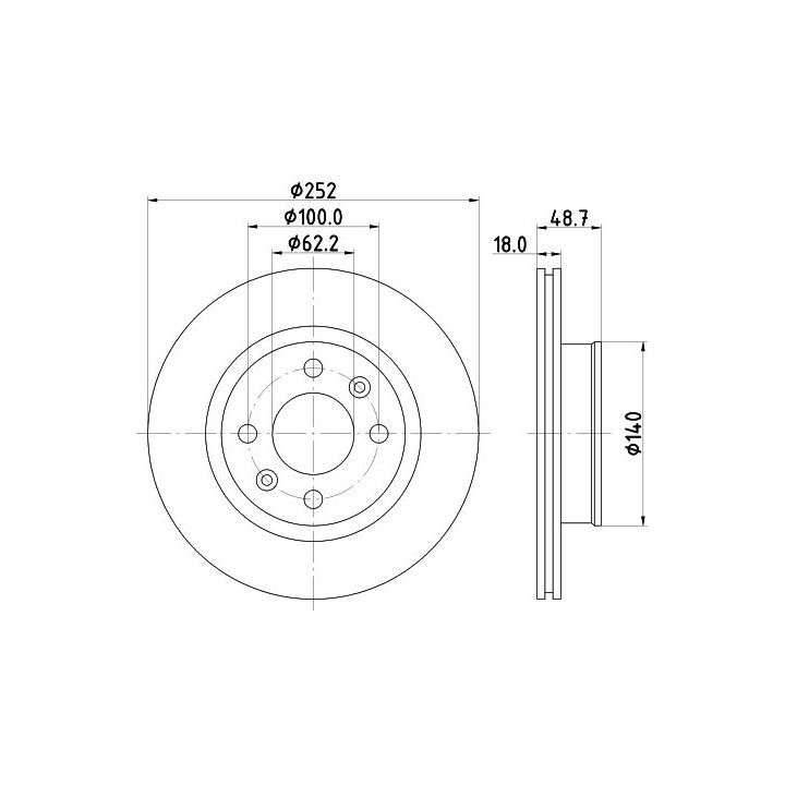 Stabdžių diskas MINTEX MDC2166