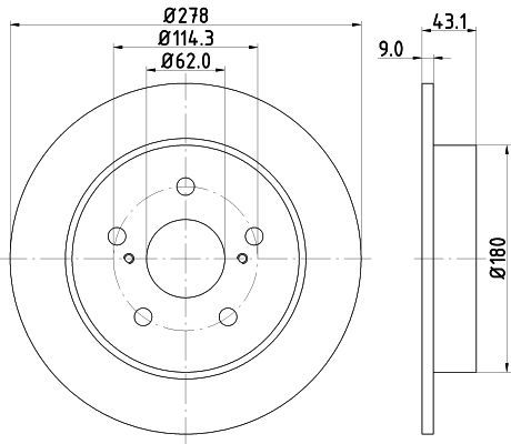 Stabdžių diskas MINTEX MDC2181