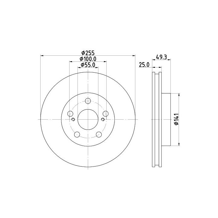 Stabdžių diskas MINTEX MDC2204