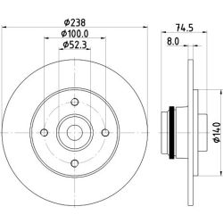 Stabdžių diskas MINTEX MDC2266