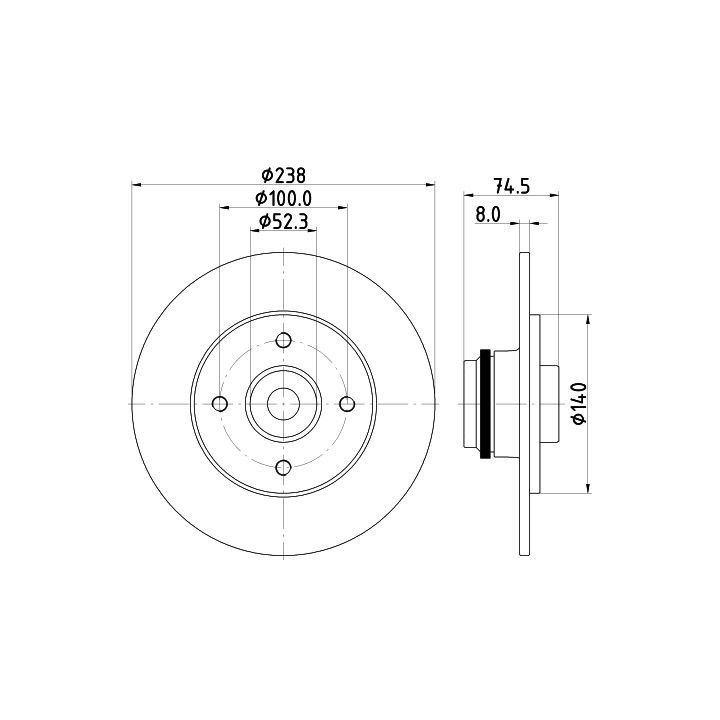 Stabdžių diskas MINTEX MDC2266