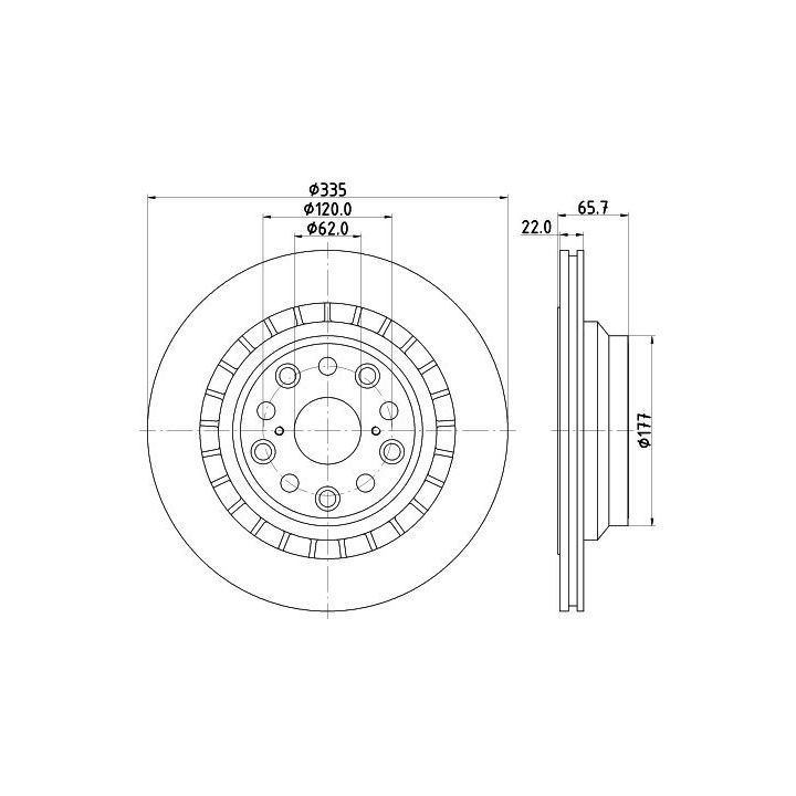 Stabdžių diskas MINTEX MDC2271R
