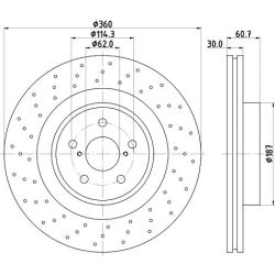 Stabdžių diskas MINTEX MDC2276