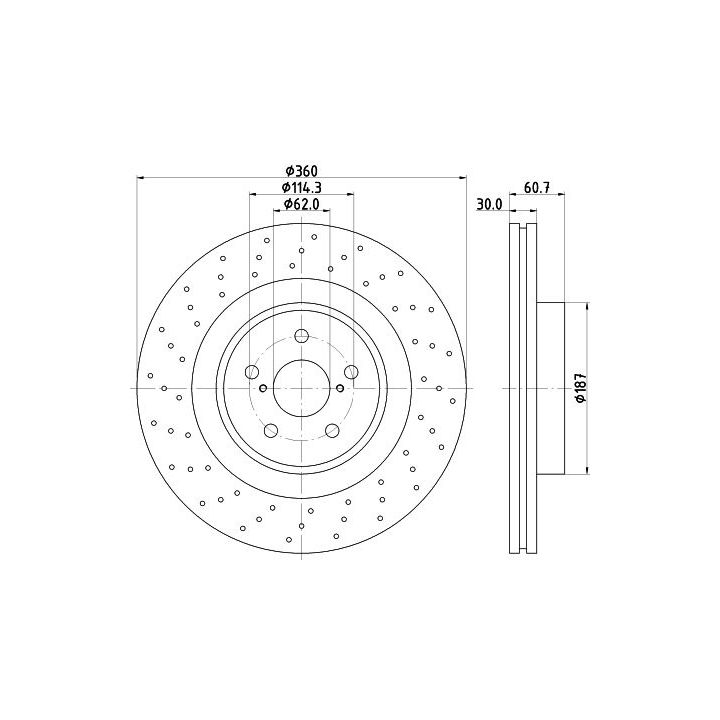 Stabdžių diskas MINTEX MDC2276