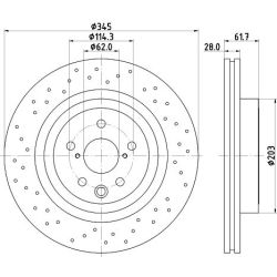 Stabdžių diskas MINTEX MDC2277