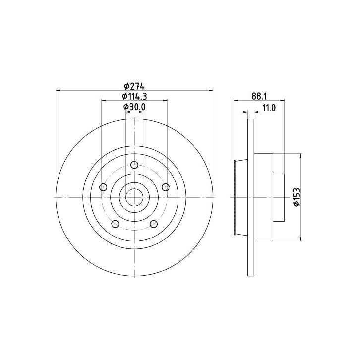 Stabdžių diskas MINTEX MDC2284