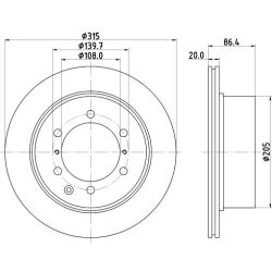Stabdžių diskas MINTEX MDC2300