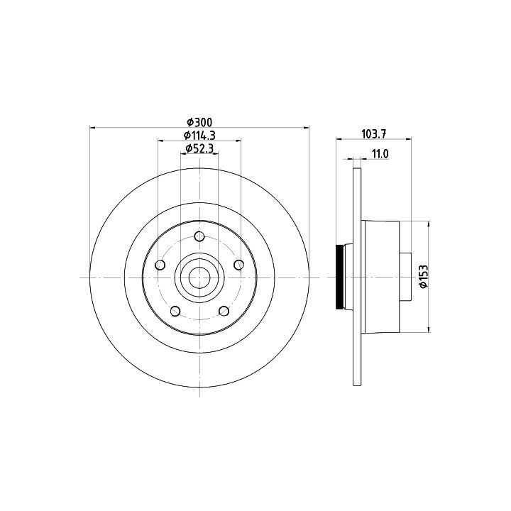 Stabdžių diskas MINTEX MDC2305