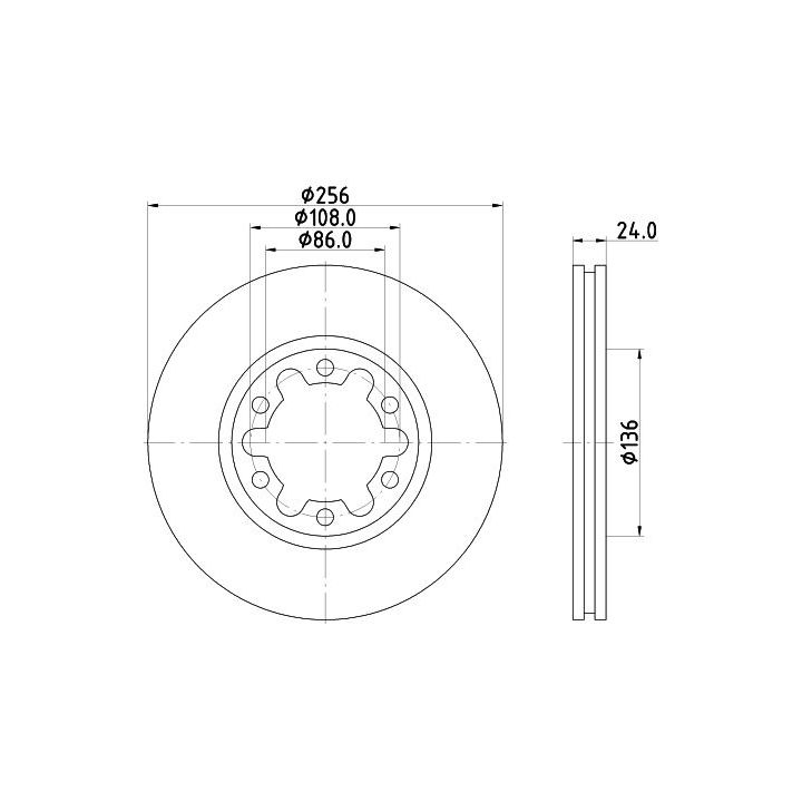 Stabdžių diskas MINTEX MDC2327