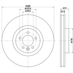 Stabdžių diskas MINTEX MDC2334C