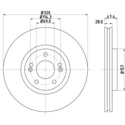 Stabdžių diskas MINTEX MDC2343