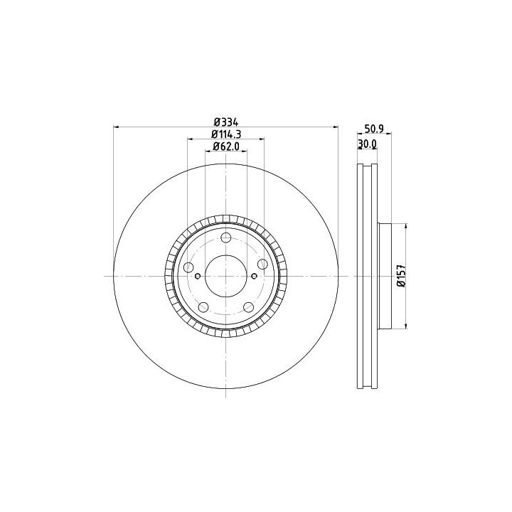 Stabdžių diskas MINTEX MDC2353L