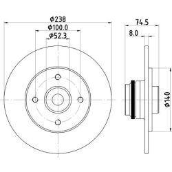 Stabdžių diskas MINTEX MDC2381