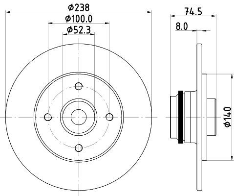 Stabdžių diskas MINTEX MDC2381