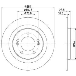 Stabdžių diskas MINTEX MDC2484