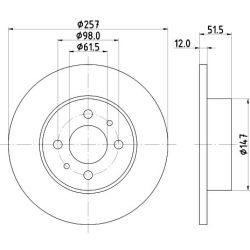 Stabdžių diskas MINTEX MDC249