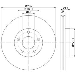 Stabdžių diskas MINTEX MDC2509