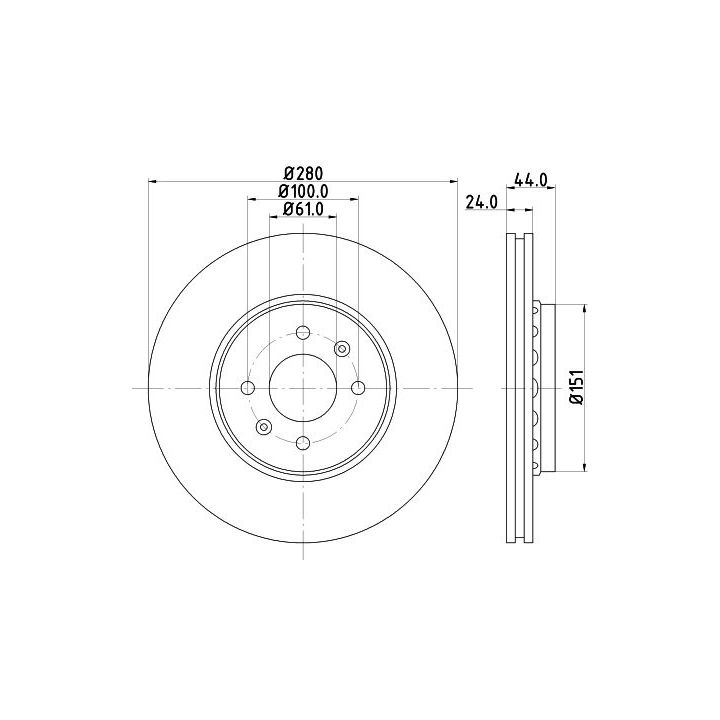 Stabdžių diskas MINTEX MDC2515C