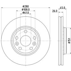 Stabdžių diskas MINTEX MDC2547