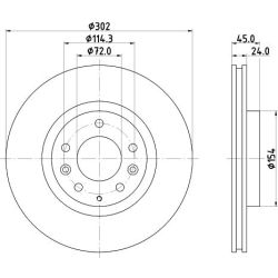 Stabdžių diskas MINTEX MDC2564