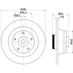 Stabdžių diskas MINTEX MDC2624C