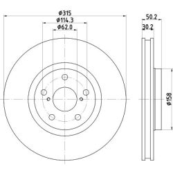 Stabdžių diskas MINTEX MDC2638