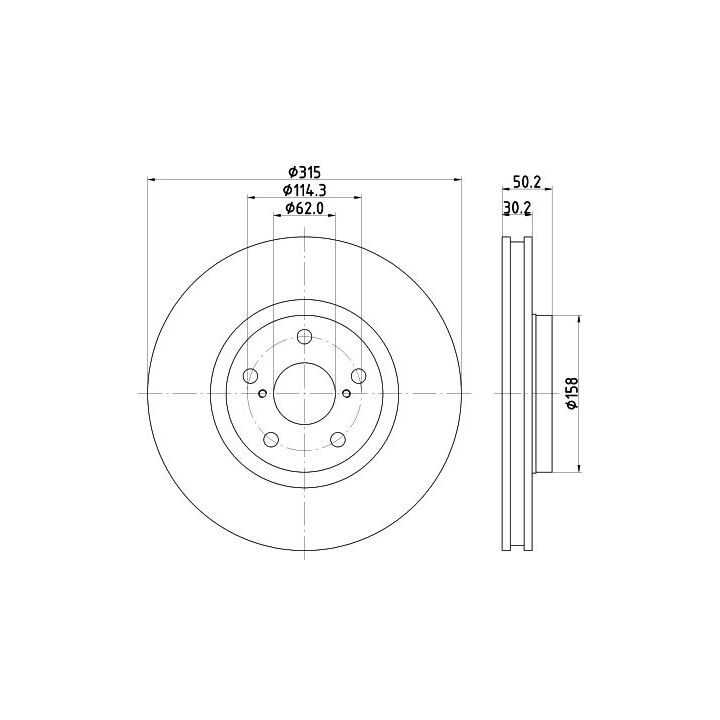 Stabdžių diskas MINTEX MDC2638