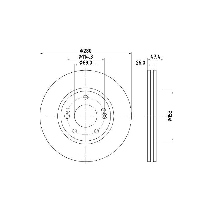 Stabdžių diskas MINTEX MDC2648