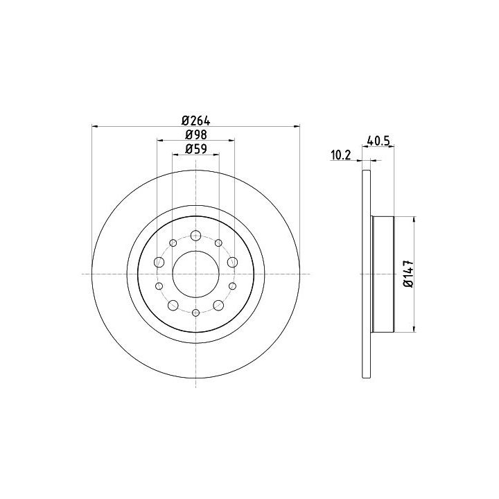 Stabdžių diskas MINTEX MDC2651