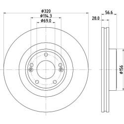 Stabdžių diskas MINTEX MDC2660