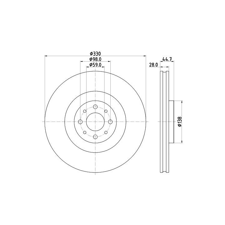 Stabdžių diskas MINTEX MDC2664