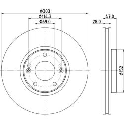 Stabdžių diskas MINTEX MDC2666
