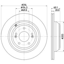 Stabdžių diskas MINTEX MDC2675