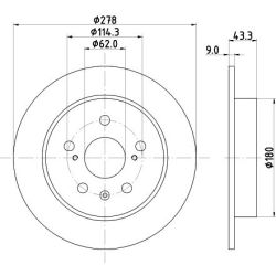 Stabdžių diskas MINTEX MDC2715