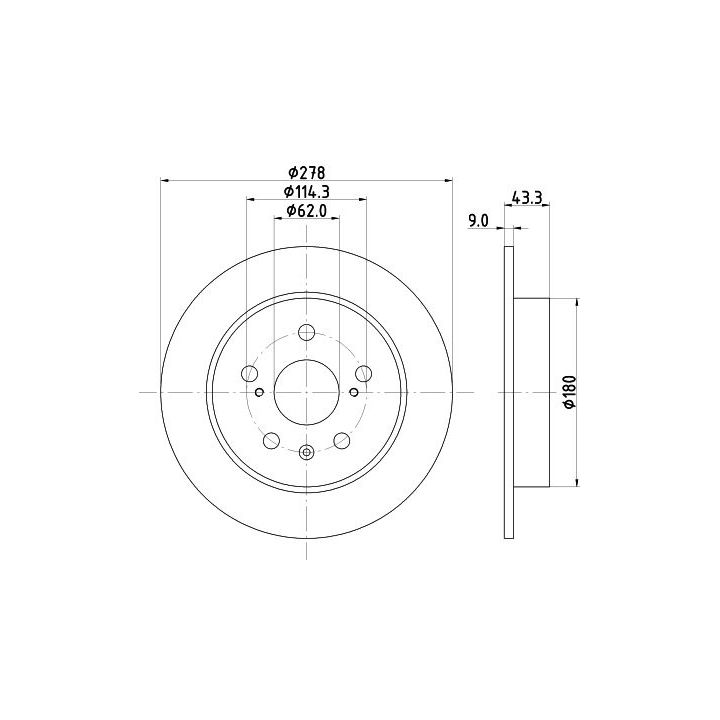 Stabdžių diskas MINTEX MDC2715
