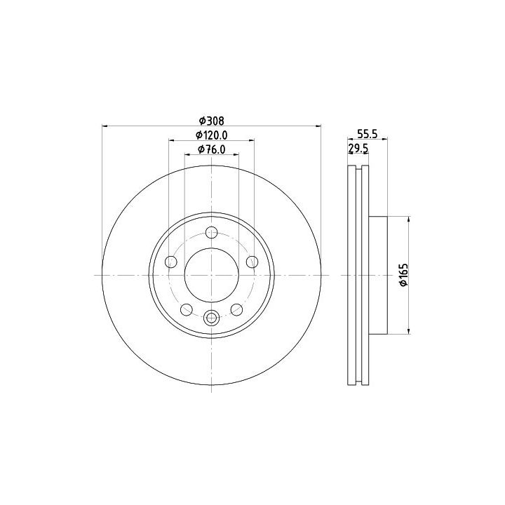 Stabdžių diskas MINTEX MDC2729C