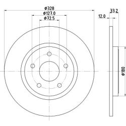 Stabdžių diskas MINTEX MDC2754