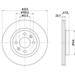 Stabdžių diskas MINTEX MDC2801C