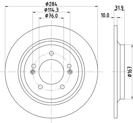 Stabdžių diskas MINTEX MDC2815C