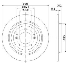 Stabdžių diskas MINTEX MDC2818C