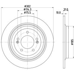 Stabdžių diskas MINTEX MDC2835C