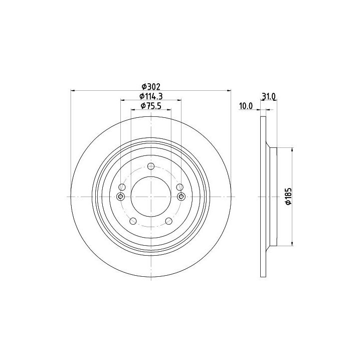 Stabdžių diskas MINTEX MDC2835C