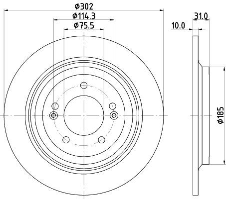 Stabdžių diskas MINTEX MDC2835C