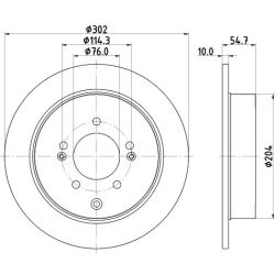 Stabdžių diskas MINTEX MDC2836C